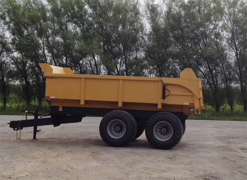 An image of the 20 ton off-road dump trailer freestanding